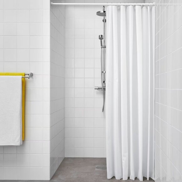 IKEA BJARSEN Shower curtain, white, 71x79 " - Picture 1 of 14
